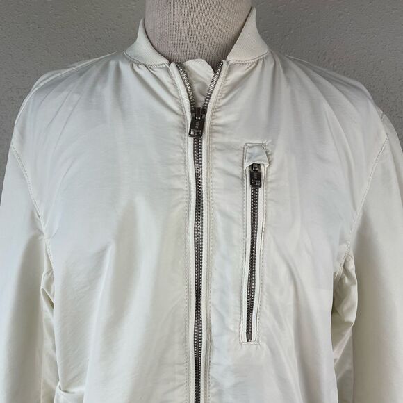 H&M Full Off-White Full Zip Jacket Size S EUC - Picture 2 of 7